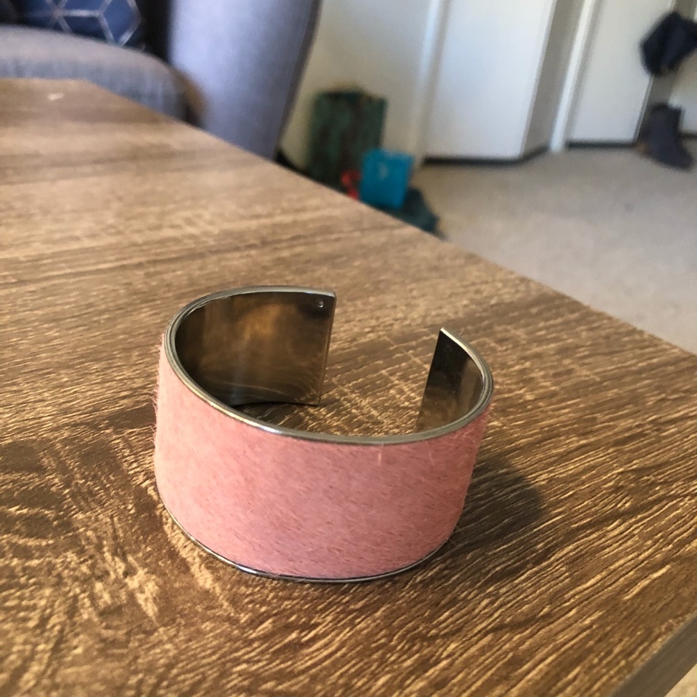 Pink and silver bracelet